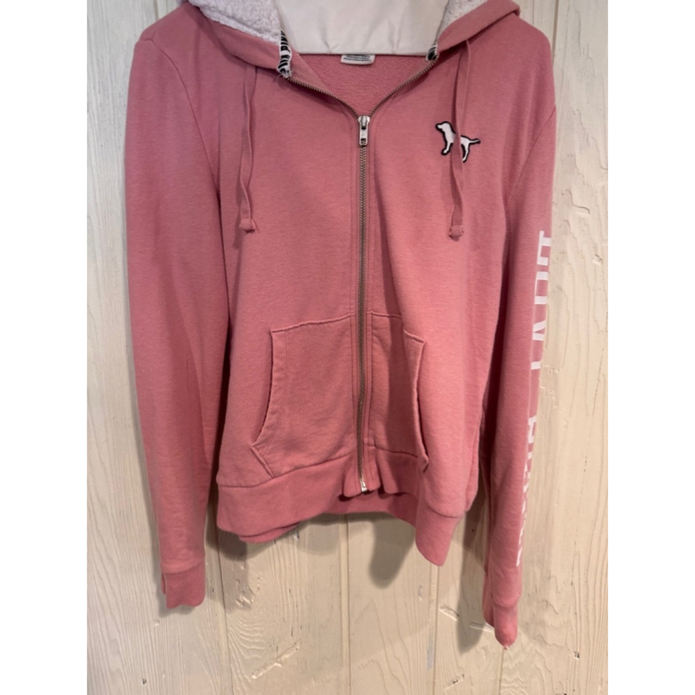 COPY - Victoria’s Secret PINK Hoodie S Pink White - Picture 1 of 6